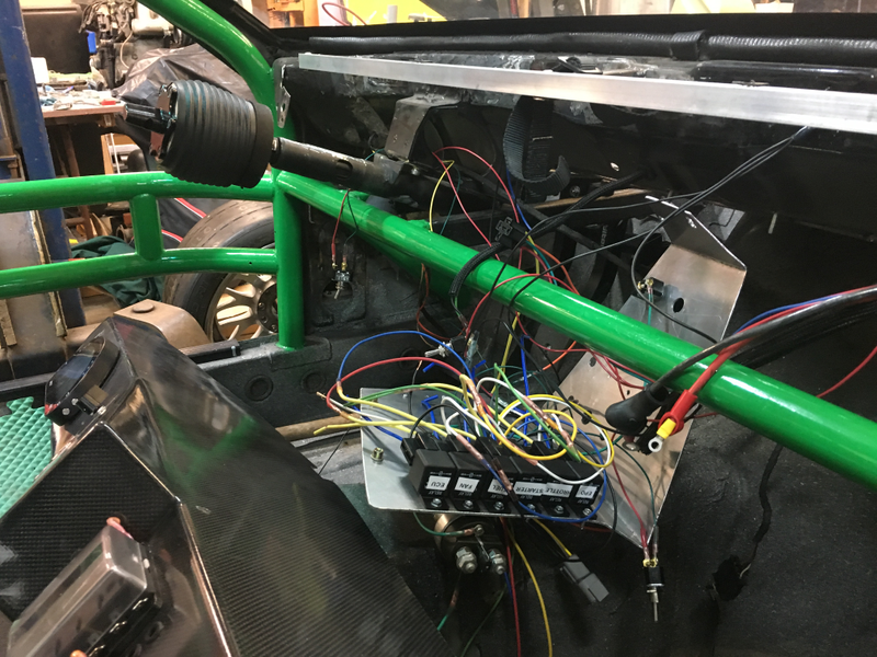 Wiring work in progress.